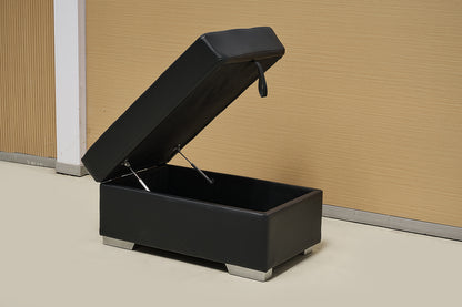 Anton Black & Grey Fabric Sofa Bed