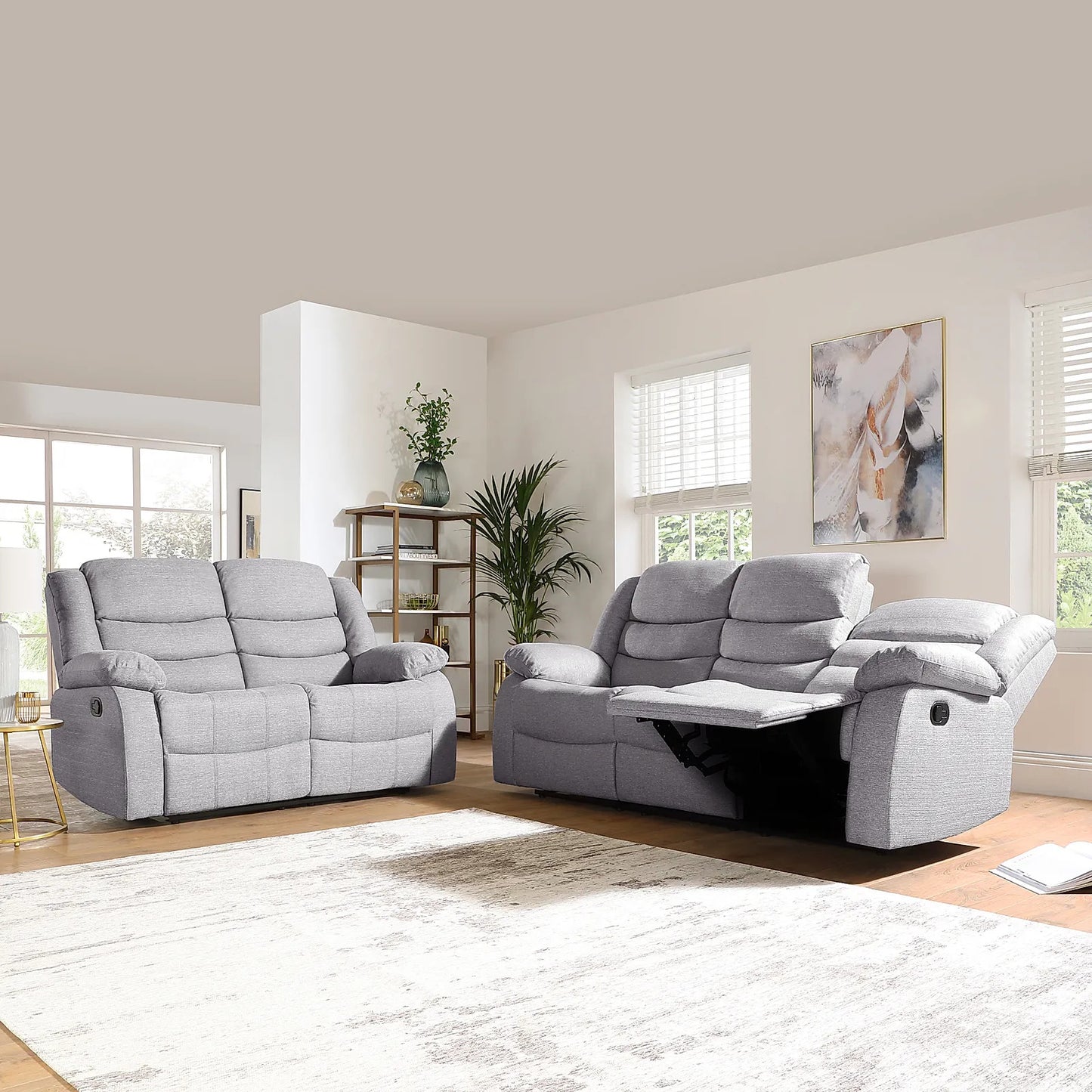 Sorrento Grey Recliner Sofa Set
