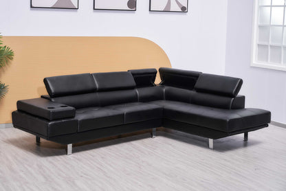 Classic Bonded Leather Corner Sofa