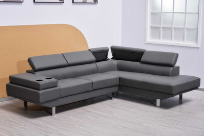 Classic Bonded Leather Corner Sofa