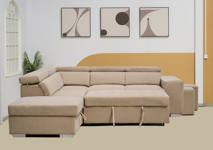 Multi-functional Fabric Corner Sofa Bed