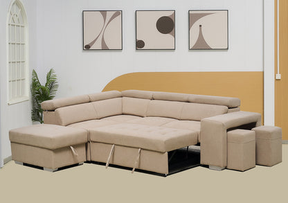 Multi-functional Fabric Corner Sofa Bed