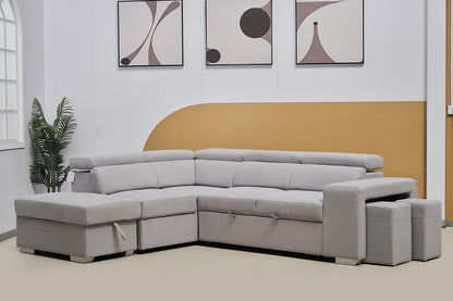 Multi-functional Fabric Corner Sofa Bed