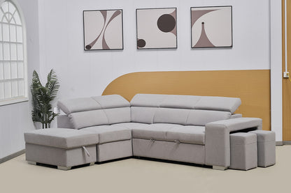 Multi-functional Fabric Corner Sofa Bed