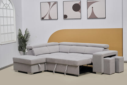 Multi-functional Fabric Corner Sofa Bed