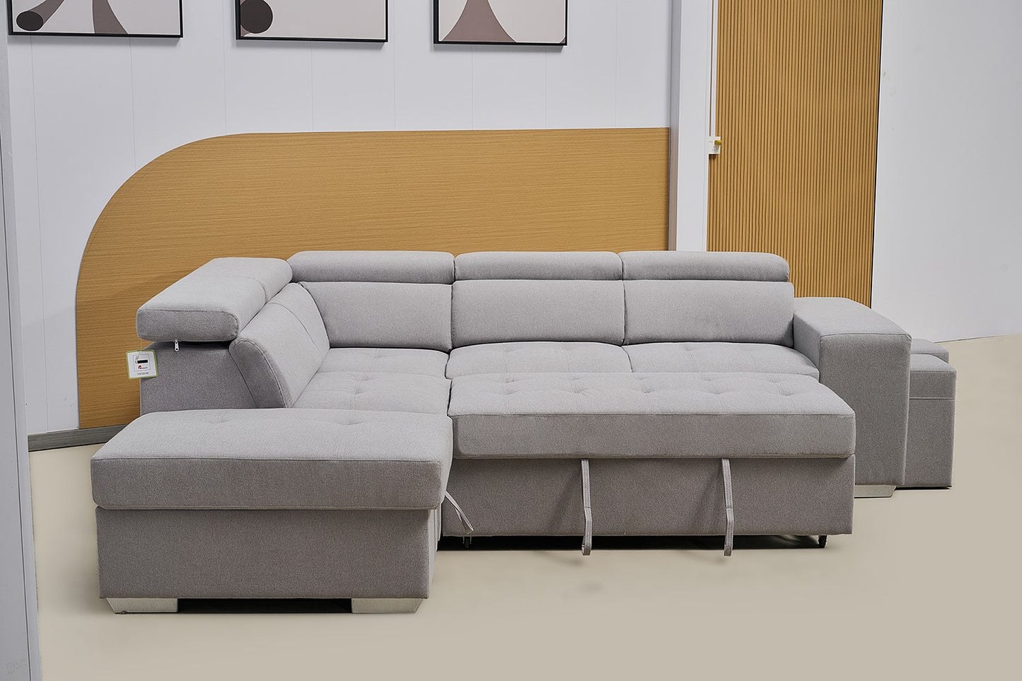 Multi-functional Fabric Corner Sofa Bed