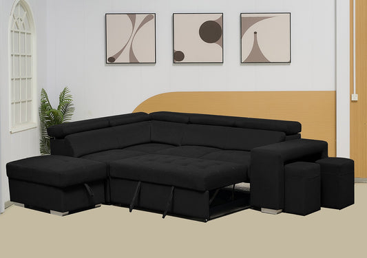 Multi-functional Fabric Corner Sofa Bed