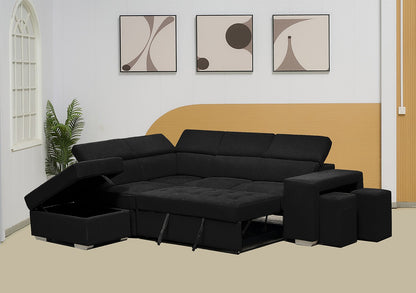 Multi-functional Fabric Corner Sofa Bed