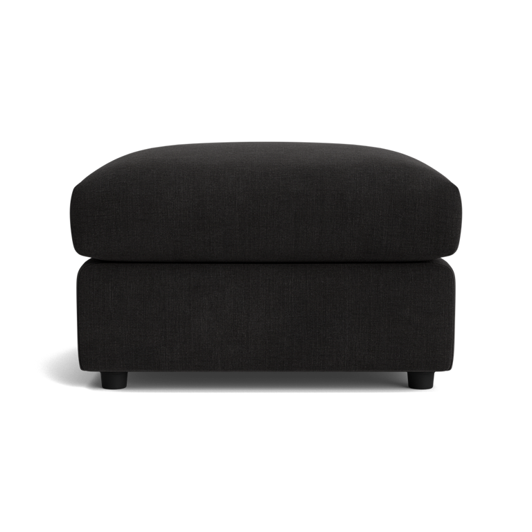 Large Verona Black Suede Fabric Corner Sofa