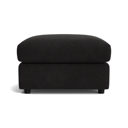 Large Verona Black Suede Fabric Corner Sofa