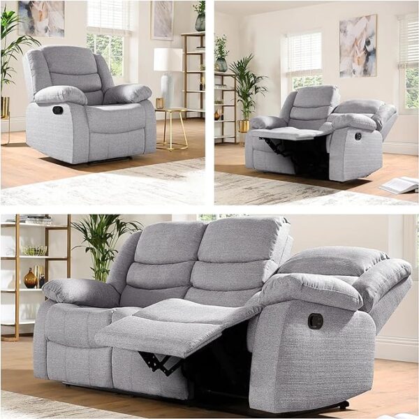 Sorrento Grey Recliner Sofa Set