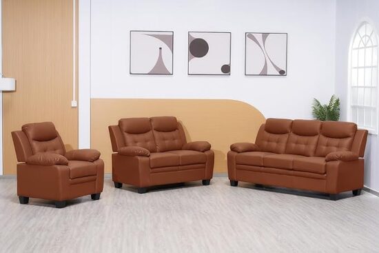 Stylish Stationary Bonded Leather Sofas