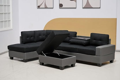 Western Bonded Leather Corner Sofa