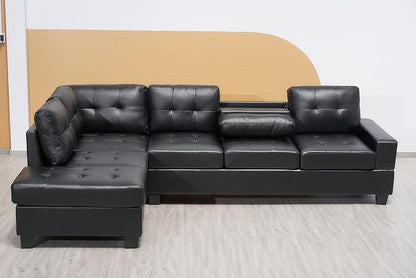 Western Bonded Leather Corner Sofa