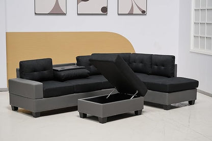 Western Bonded Leather Corner Sofa
