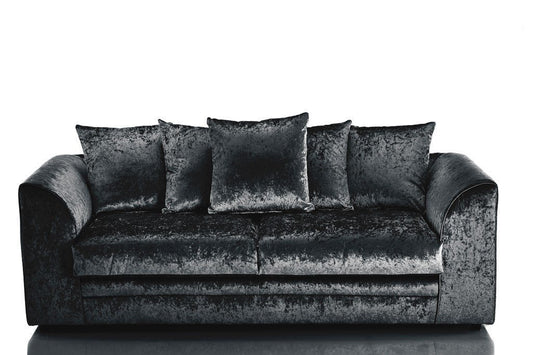 Crystal Crushed Velvet Corner Sofa