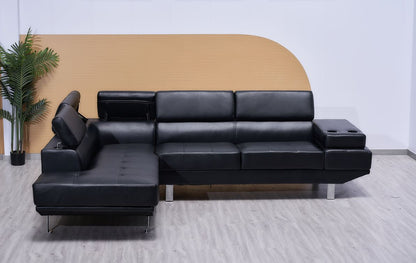 Classic Bonded Leather Corner Sofa