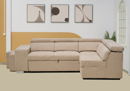Multi-functional Fabric Corner Sofa Bed
