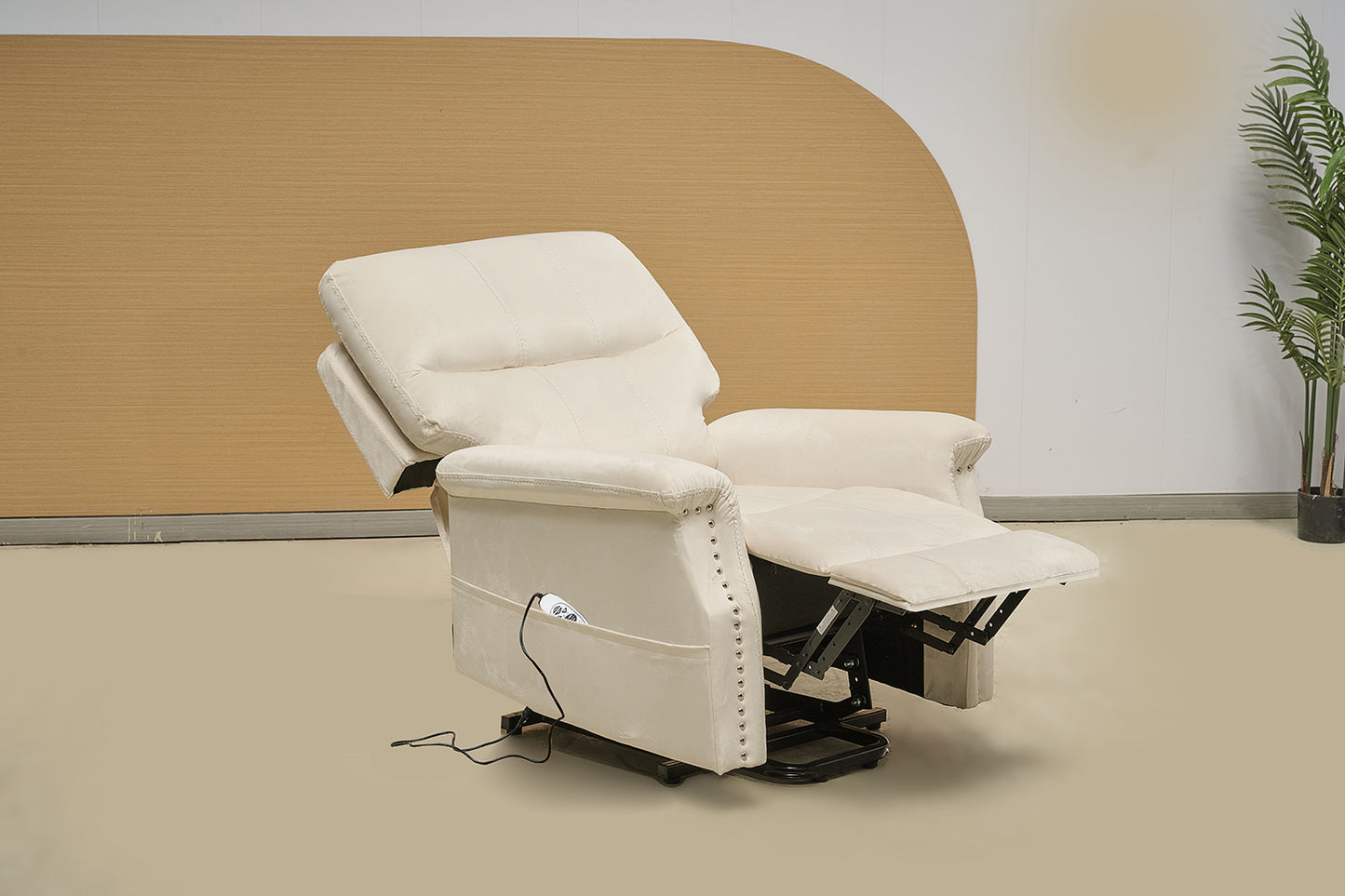 Plush Fabric Armchair Single Sofa