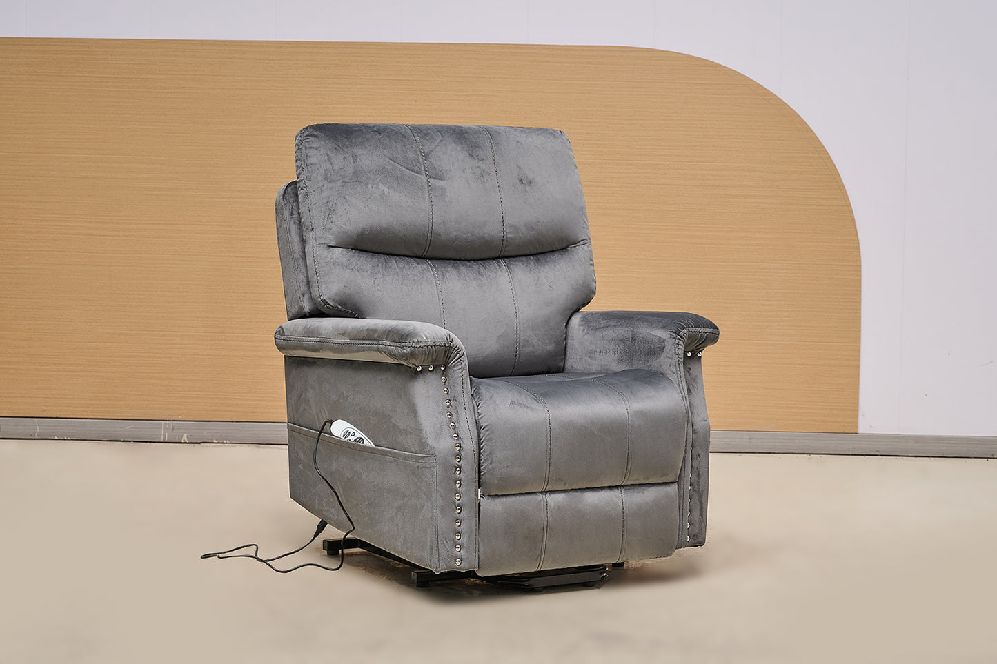 Plush Fabric Armchair Single Sofa