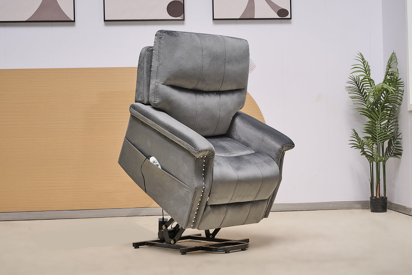 Plush Fabric Armchair Single Sofa