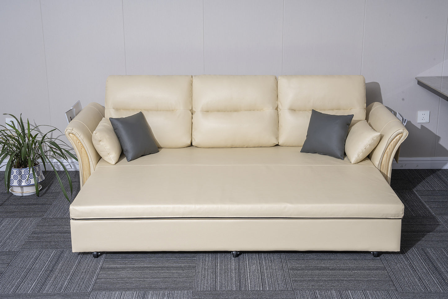 3 Seater Air Leather Sofa Bed