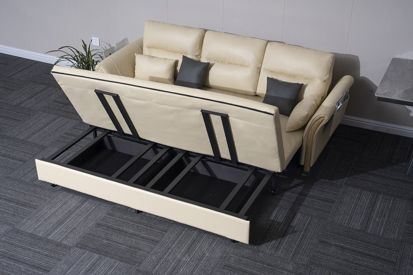 3 Seater Air Leather Sofa Bed