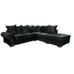 crushed velvet corner sofa