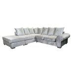 silver velvet sofa