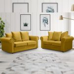 mustard sofa set