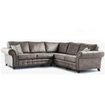 grey leather corner couch