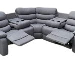 Sorrento Grey Fabric Recliner Couch