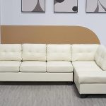 Western Cream Leather Corner Sofa 3
