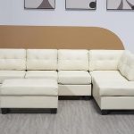 Western Cream Leather Corner Sofa 4