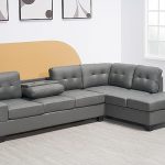 Western Grey Leather Corner Sofa 2