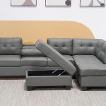 Western Grey Leather Corner Sofa 3