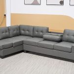 Western Grey Leather Corner Sofa 4