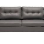 Grey bonded leather 3 seater sofa